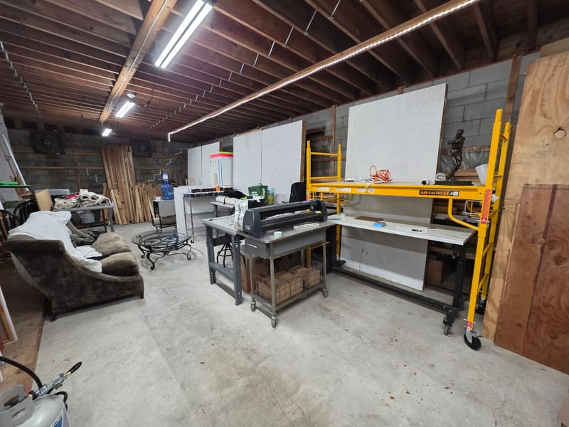 Interior of EXHAUST studio, Provincetown, 2026